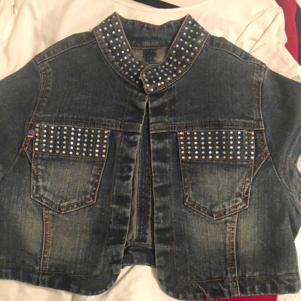 American Blues short bling denim top